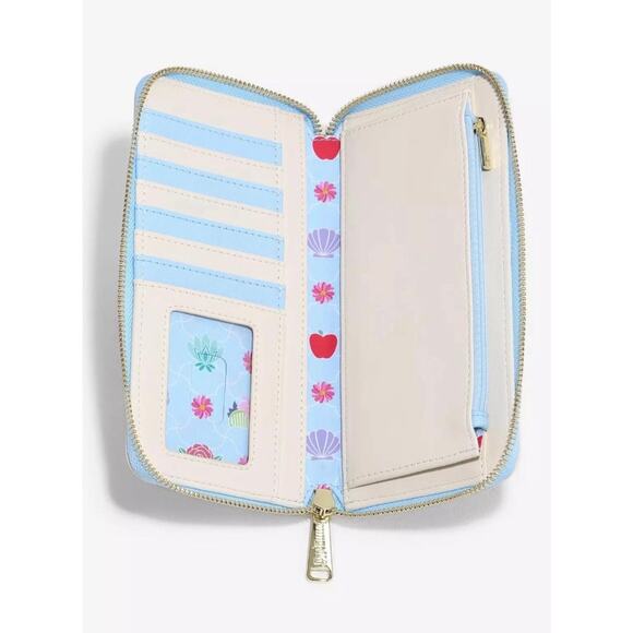Loungefly Disney Princess Glitter Portraits Zip Wallet NWT - Picture 4 of 4
